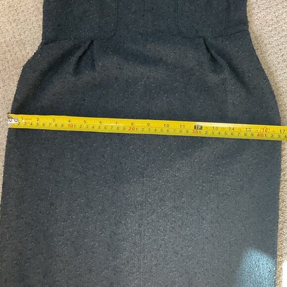 Nina Ricci Navy Blue Black Textured Sheath Dress Size 36 - Picture 7 of 11